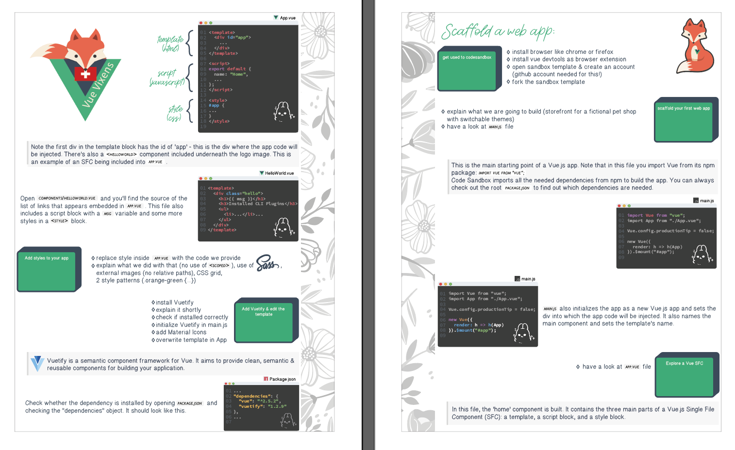 vue vixens workshop notes